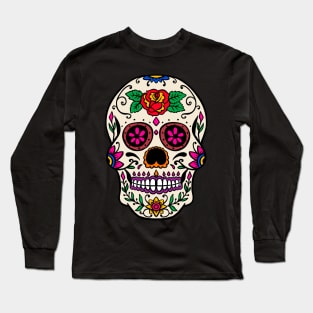 dia de los muertos skull Long Sleeve T-Shirt